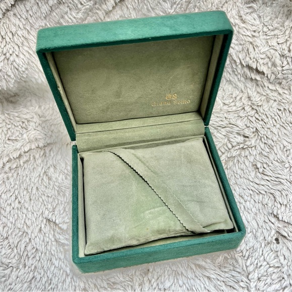 GRAND SEIKO Green Faux Suede Watch Box
